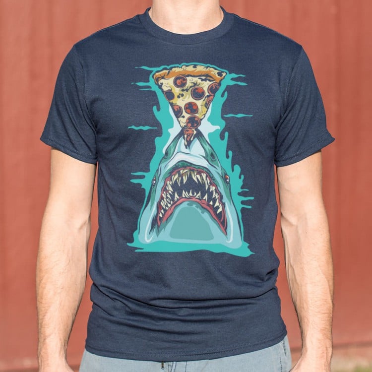 Shark best sale pizza shirt